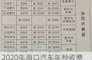 2020年海口汽车年检收费标准-海口小型汽车年检费用多少