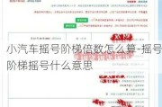 小汽车摇号阶梯倍数怎么算-摇号阶梯摇号什么意思