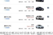 特斯拉价格2023价目表今天-特斯拉价格2023价目表今天