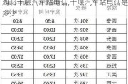 湖北十堰汽车站电话,十堰汽车站电话是多少