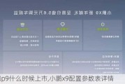 小鹏p9什么时候上市,小鹏x9配置参数表详情