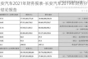 长安汽车2021年财务报表-长安汽车2019年财务分析结论报告