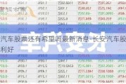 长安汽车股票还有希望吗最新消息-长安汽车股票有什么利好