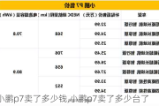 小鹏p7卖了多少钱,小鹏p7卖了多少台了