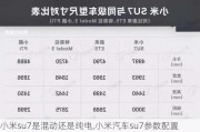 小米su7是混动还是纯电,小米汽车su7参数配置