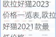 欧拉好猫2023价格一览表,欧拉好猫2021款最低价格