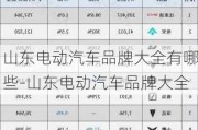 山东电动汽车品牌大全有哪些-山东电动汽车品牌大全