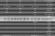 比亚迪海鸥配置表-比亚迪 oceanx