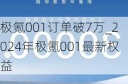 极氪001订单破7万_2024年极氪001最新权益