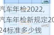 汽车年检2022,汽车年检新规定2024标准多少钱