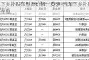 汽车下乡补贴车型及价格一览表-汽车下乡补贴都有哪些车型