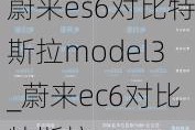 蔚来es6对比特斯拉model3_蔚来ec6对比特斯拉