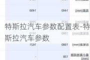 特斯拉汽车参数配置表-特斯拉汽车参数