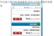 河北省小型汽车违章查询,河北小汽车违章在线查询