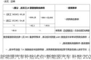 新能源汽车补贴试点-新能源汽车 补贴 2020