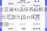 比亚迪4s店保养价格表-比亚迪元plus保养费用