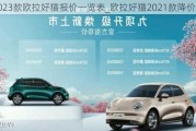 2023款欧拉好猫报价一览表_欧拉好猫2021款降价