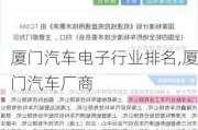 厦门汽车电子行业排名,厦门汽车厂商