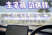 特斯拉远程怎么启动汽车_特斯拉可以远程启动开走吗