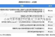 小米汽车市值2万亿美元_小米汽车股份