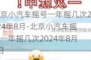 北京小汽车摇号一年摇几次2024年8月-北京小汽车摇号一年摇几次2024年8月9日