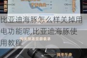 比亚迪海豚怎么样关掉用电功能呢,比亚迪海豚使用教程