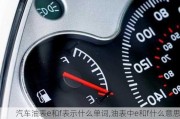 汽车油表e和f表示什么单词,油表中e和f什么意思