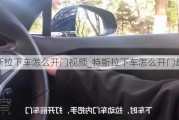 特斯拉下车怎么开门视频_特斯拉下车怎么开门最好