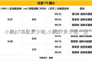 小鹏p7高配多少钱,小鹏p7多少钱一台