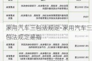 家用汽车三包法规定-家用汽车三包法规定是指