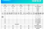 比亚迪海豚四款车型,2024款比亚迪海豚参数