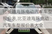 比亚迪海豚电动汽车车型报价表,比亚迪海豚电动汽车车型报价表大全