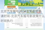 北京汽车摇号2024政策最新申请时间-北京汽车摇号新政策什么时间执行