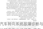 汽车转向系统故障诊断与故障案例分析报告-汽车转向系统故障诊断与故障案例分析