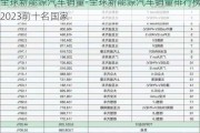 全球新能源汽车销量-全球新能源汽车销量排行榜2023前十名国家