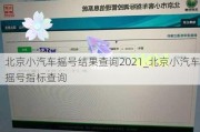 北京小汽车摇号结果查询2021_北京小汽车摇号指标查询