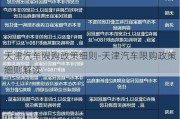 天津汽车限购政策细则-天津汽车限购政策细则解读