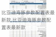 比亚迪海豚参数配置表最新款,比亚迪海豚参数配置表最新款