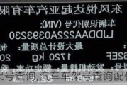 汽车车架号查询,汽车车架号查询配件app