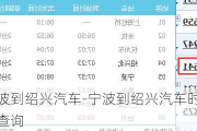 宁波到绍兴汽车-宁波到绍兴汽车时刻表查询