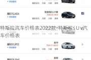 特斯拉汽车价格表2022款-特斯拉s∪v汽车价格表