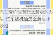 汽车烧机油有什么解决的办法-汽车烧机油怎么解决小妙招