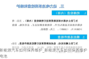 新能源汽车如何保养维护_新能源汽车如何保养维护电池