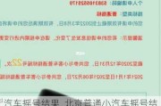 汽车摇号结果_北京普通小汽车摇号结果