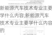 新能源汽车技术专业主要学什么内容,新能源汽车技术专业主要学什么内容的