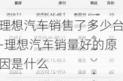 理想汽车销售了多少台-理想汽车销量好的原因是什么