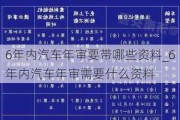 6年内汽车年审要带哪些资料_6年内汽车年审需要什么资料