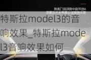 特斯拉model3的音响效果_特斯拉model3音响效果如何