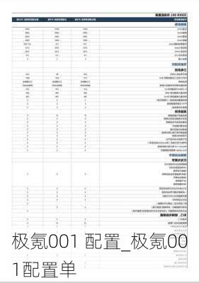 极氪001 配置_极氪001配置单