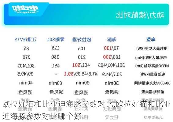 欧拉好猫和比亚迪海豚参数对比,欧拉好猫和比亚迪海豚参数对比哪个好